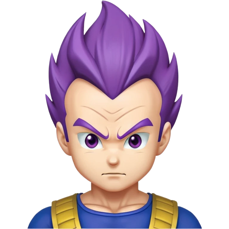 Vegeta with violet hair emoji