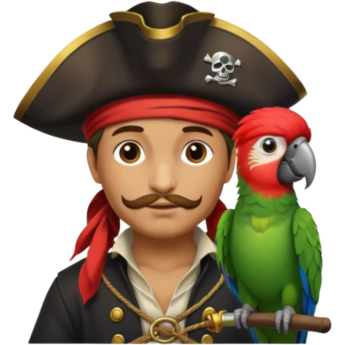 pirate and parrot emoji