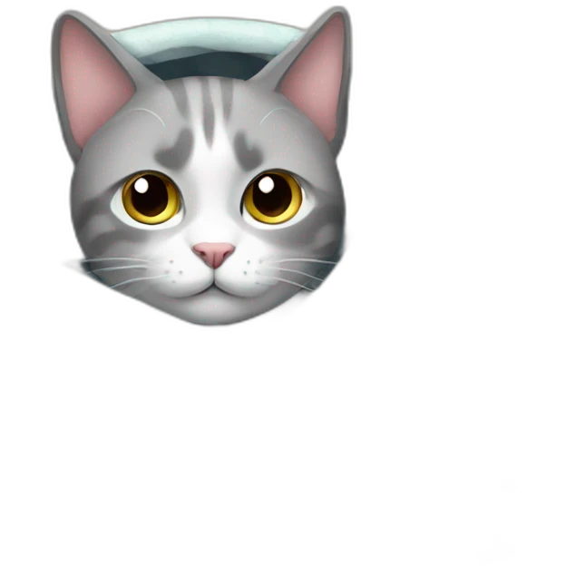 gray cat in a blanket emoji