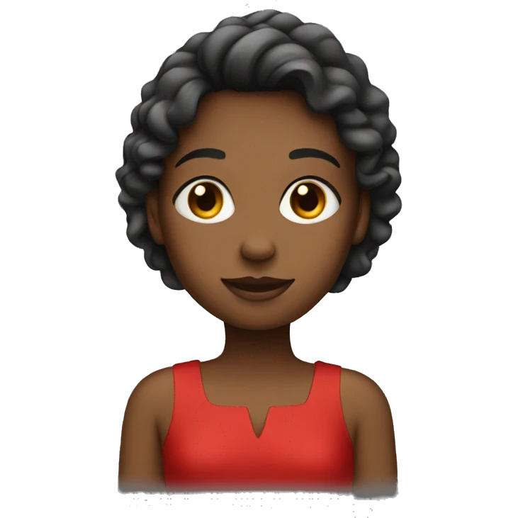 Girl in a red dress emoji