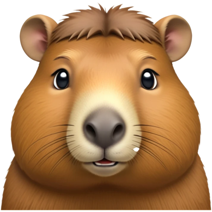 cinematic-noble-capybara-portrait-emoji,-poised-and-serene,-with-a-robust,-rounded-build-covered-in-soft,-earthy-fur-and-gentle,-wise-eyes,-simplified-yet-sharp-and-sophisticated-features,-highly-detailed,-glowing-with-a-warm,-natural-glow -simplified-yet-realistic head tilted confidently staring at the camera in a comical way emoji
