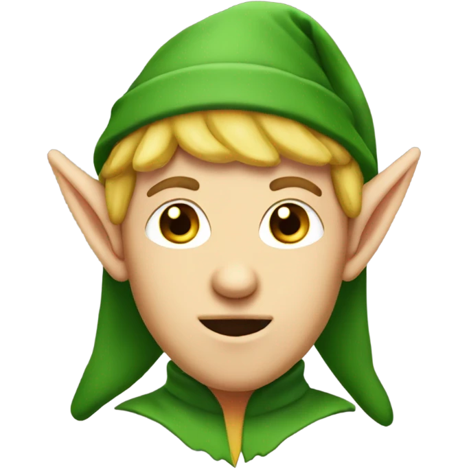 elf berserk male wearing red santa hat emoji
