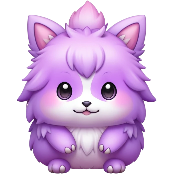 Kawaii cute Pastel Violet gradients Fakemon-creature Sakura  emoji