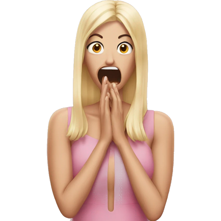 Wtf face emoji with long nails emoji
