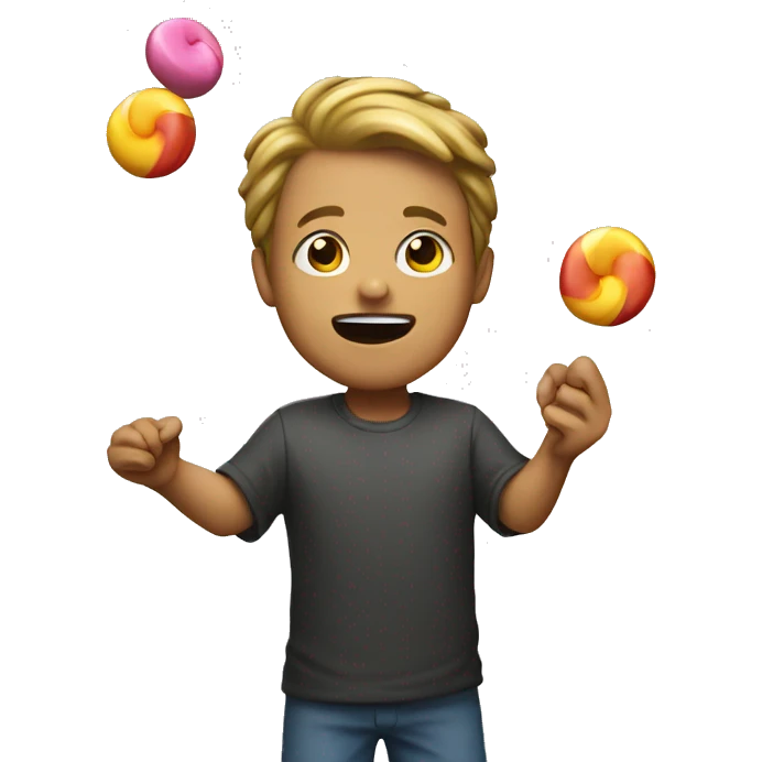 Throwing candy emoji