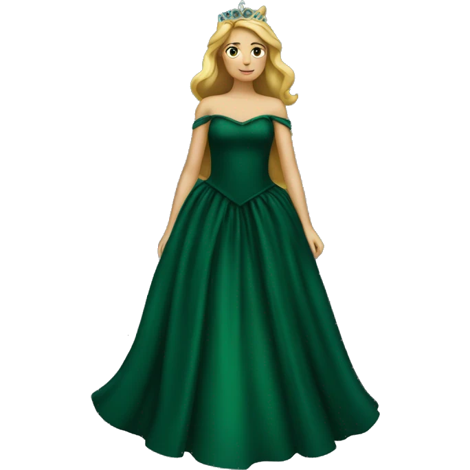 dark green princess dress emoji