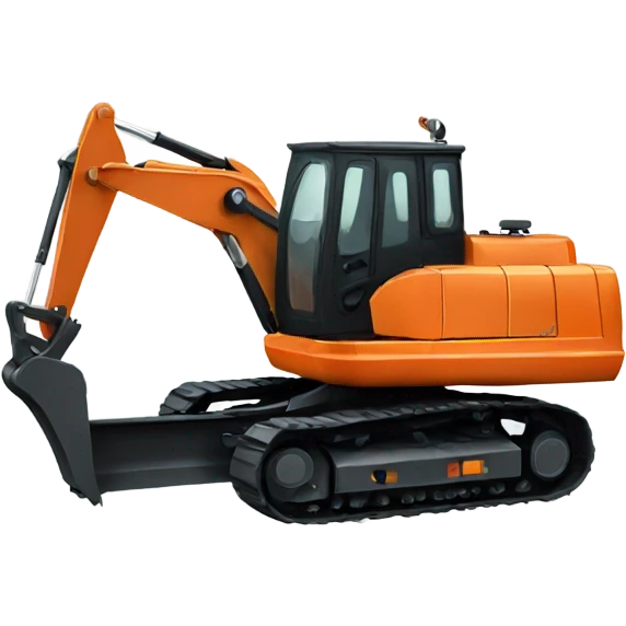 Small orange excavator  emoji