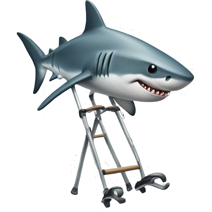 Shark on crutches  emoji