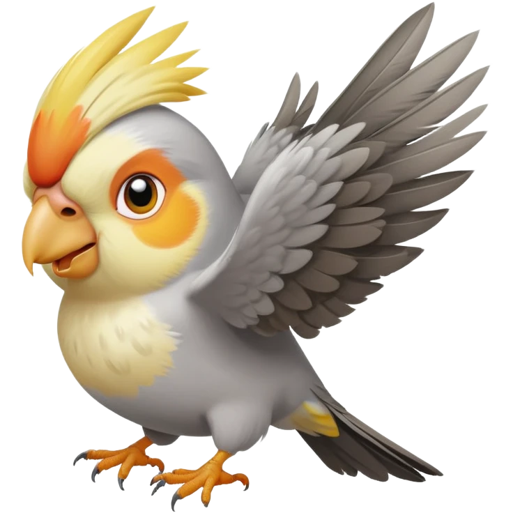 cockatiel flying emoji