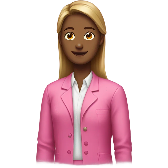 employee in pink clothes emoji