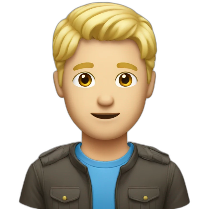 computer blond guy emoji