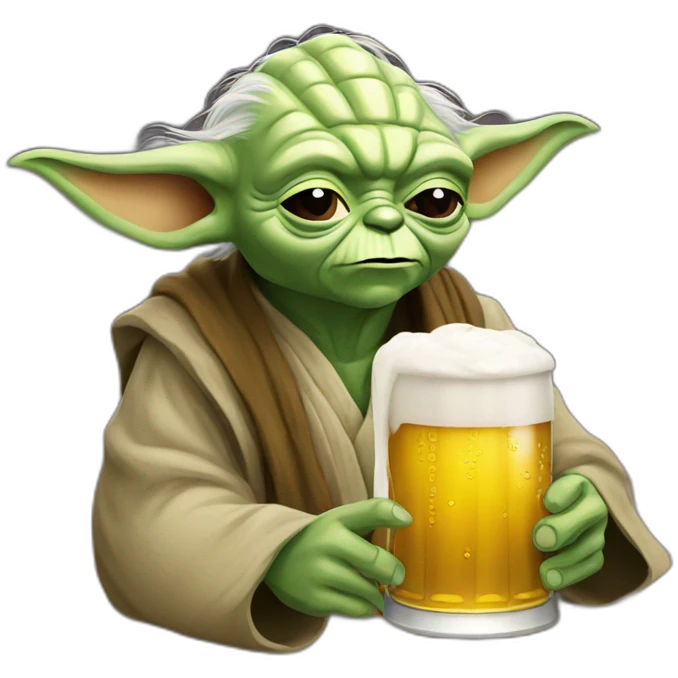 Yoda-Drunking-Beer emoji