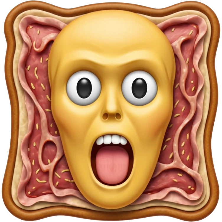 Edvard munch scream with SPAM MEAT landscape  emoji
