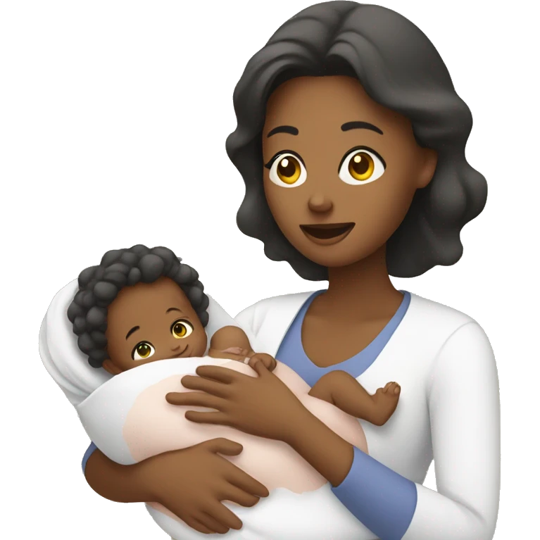 mom nursing baby  emoji