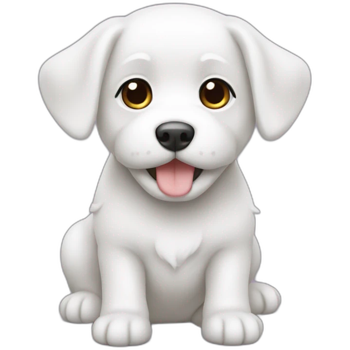 the maltes dog all white emoji