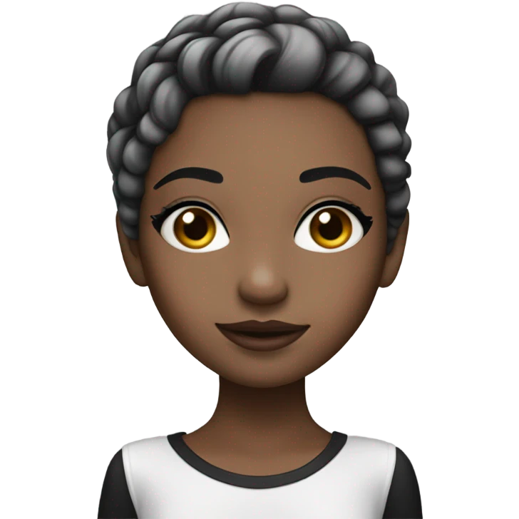 girl cute white black hair makeup emoji