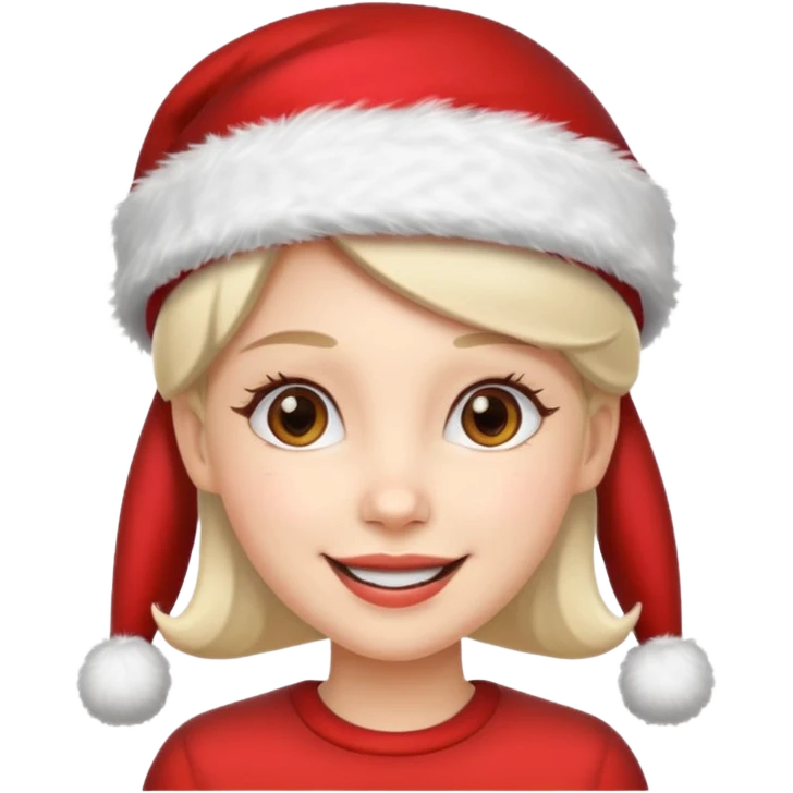 women santa with party cap   emoji