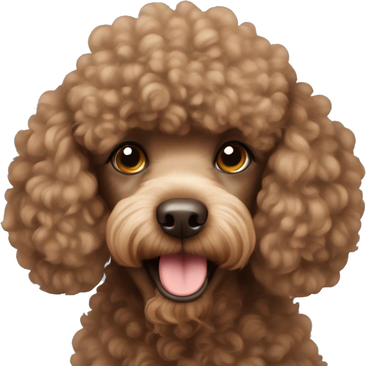 Stinky Brown Mini Poodle emoji