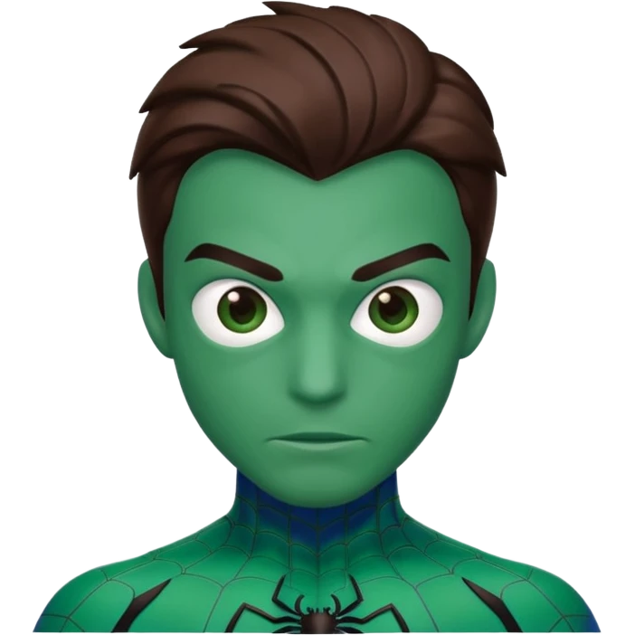 HOMEN ARANHA DE DUAS CORESCABECA VERDE E AZUL emoji
