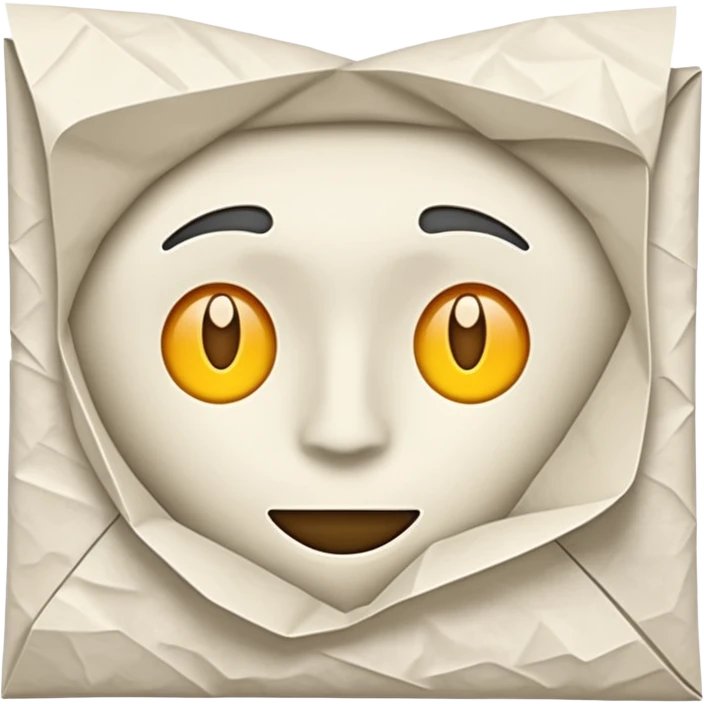 wrinkled paper emoji