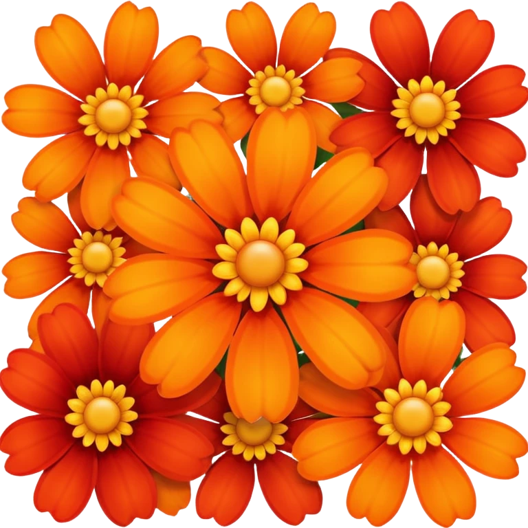 Flowers Orange and red emoji
