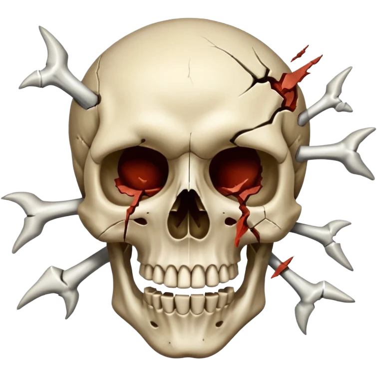 Skull with head explode emoji