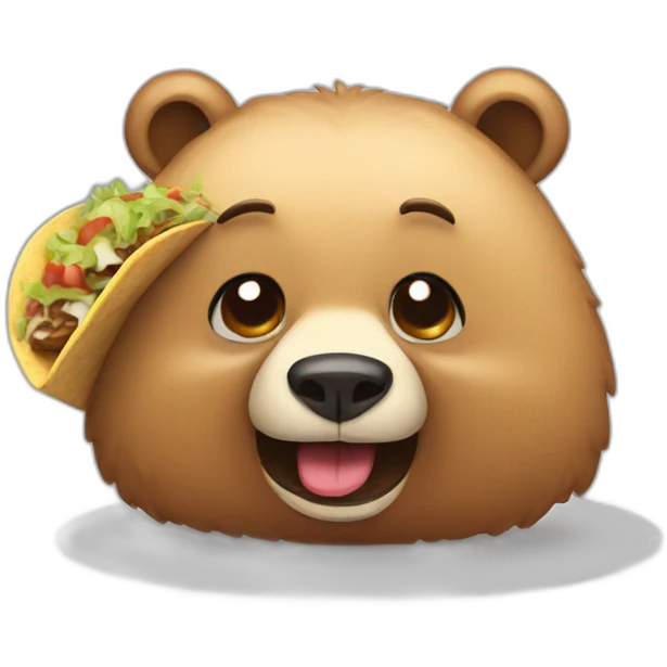Bear who eats tacos emoji