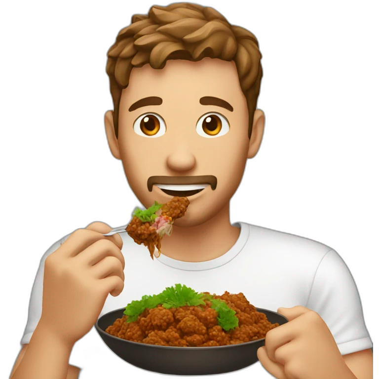 guy eating rendang emoji