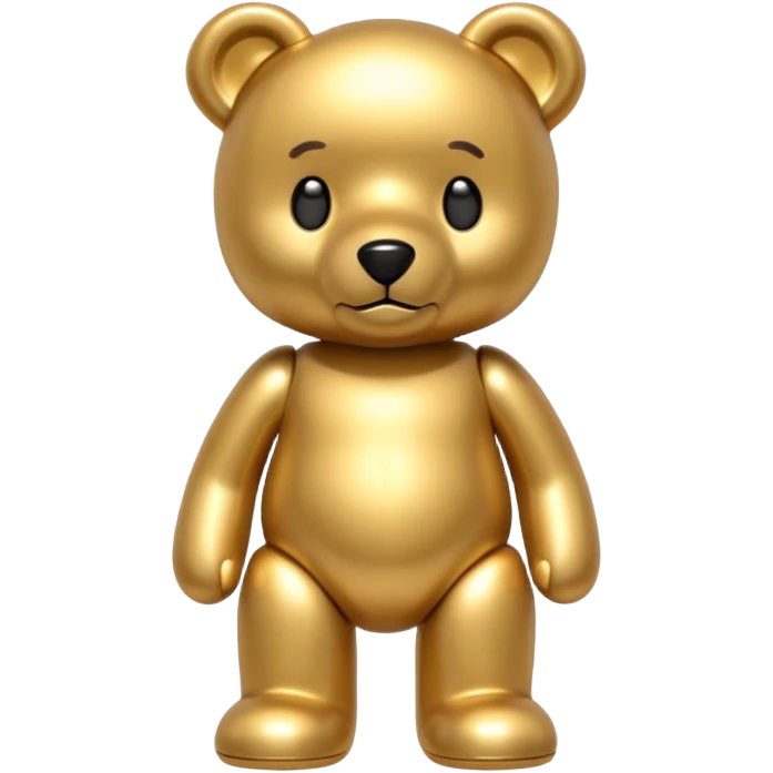 gold metal tedy bear emoji