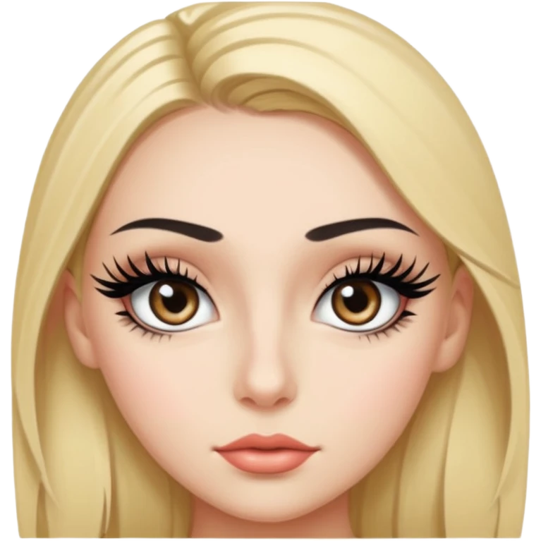Girl with a big eyeliner  emoji