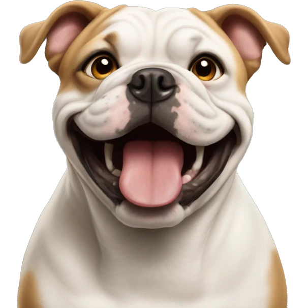 Happy buldog emoji