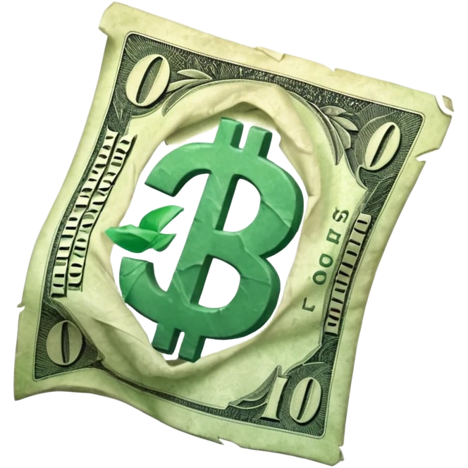 Falling value of the dollar emoji