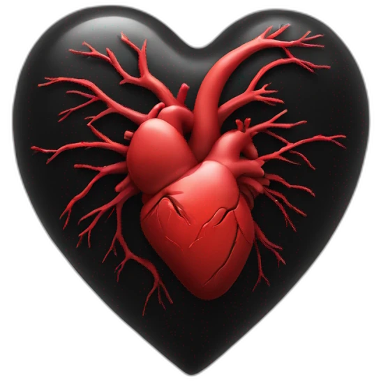 black red real Heart emoji