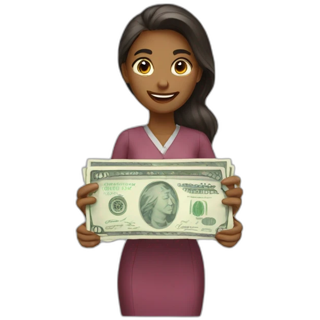 payment made by woman emoji