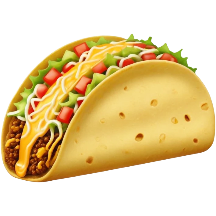 taco with extra cheese emoji