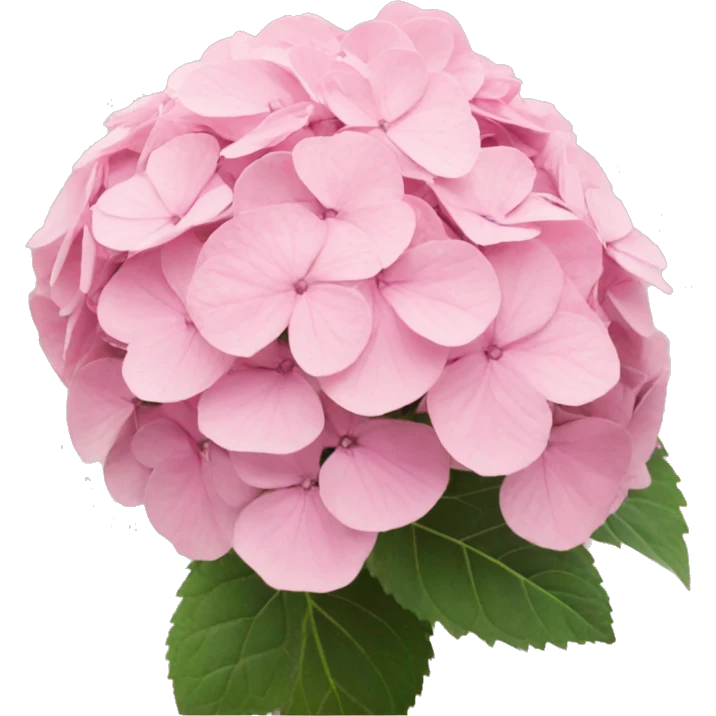 One light pink hydrangea  emoji