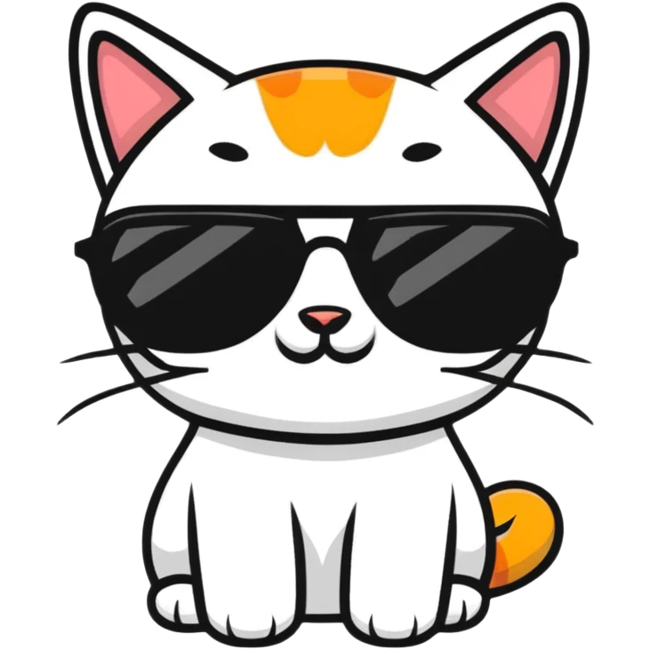 Cat with sunglasses emoji