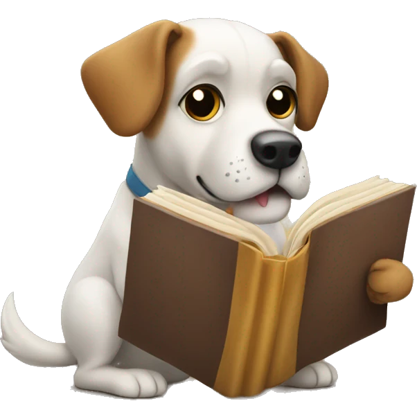 dog with a book  emoji