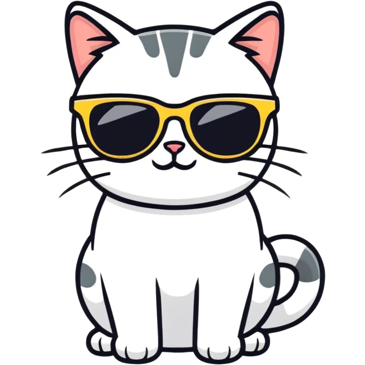 Cat with sunglasses emoji