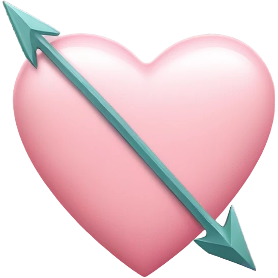 Light pink heart with arrow emoji