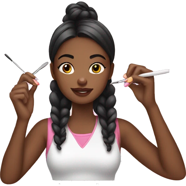 Girl doing nails  emoji