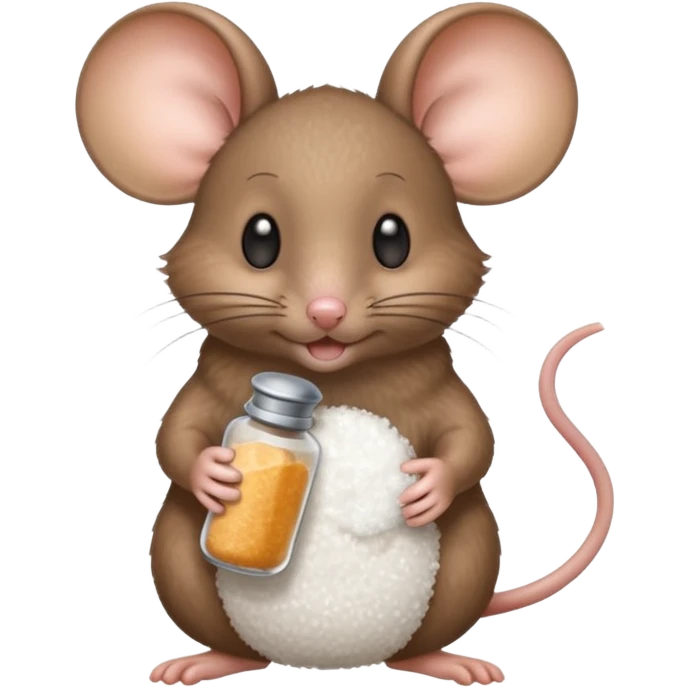Mouse holding salt emoji