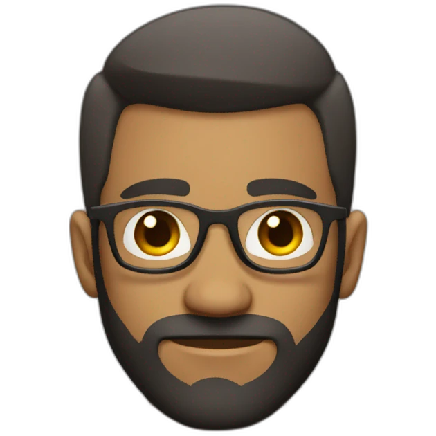 Testosterone hipster with short haircut emoji