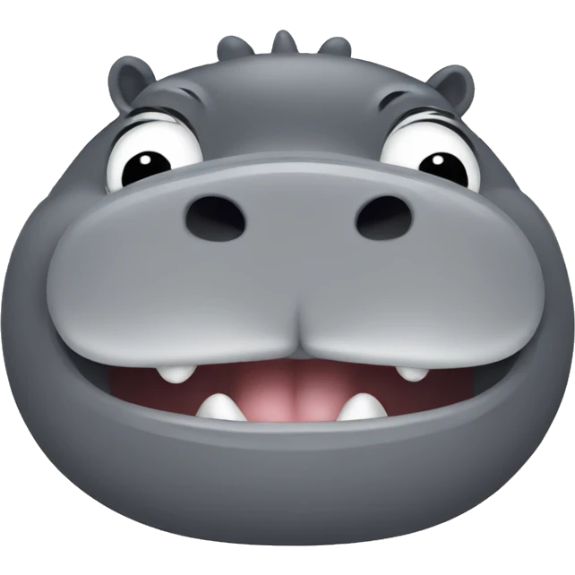 A hippo celebrating  emoji