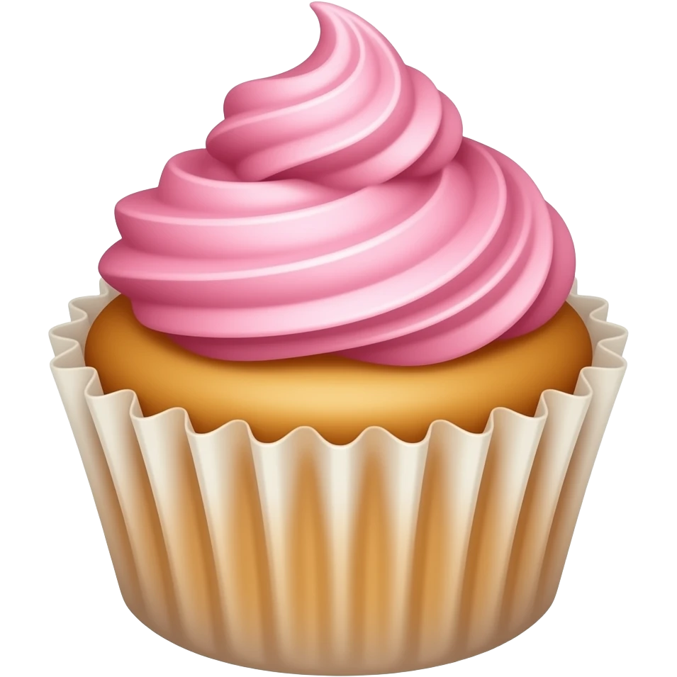 Cupcake with pink icing emoji