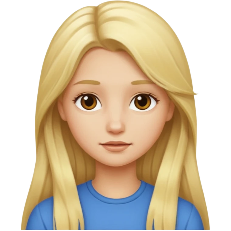 Long hair blonde girl emoji