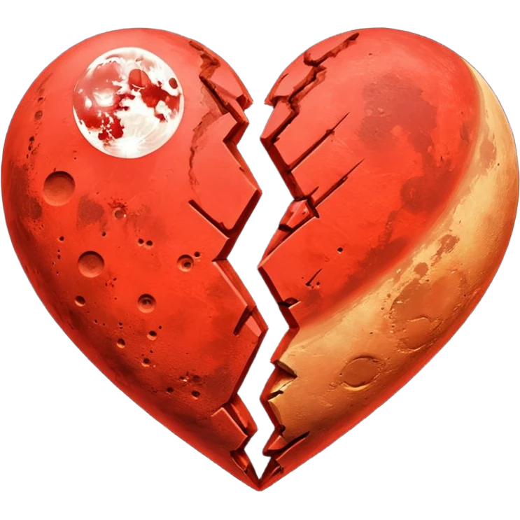 moon and mars heart emoji