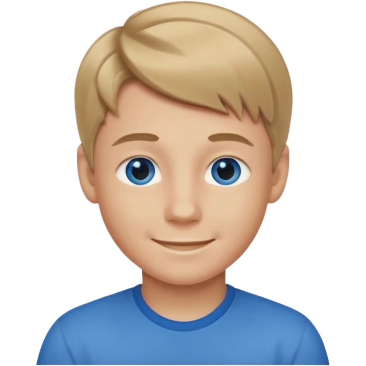 A smiling boy with really dark blonde hair emoji