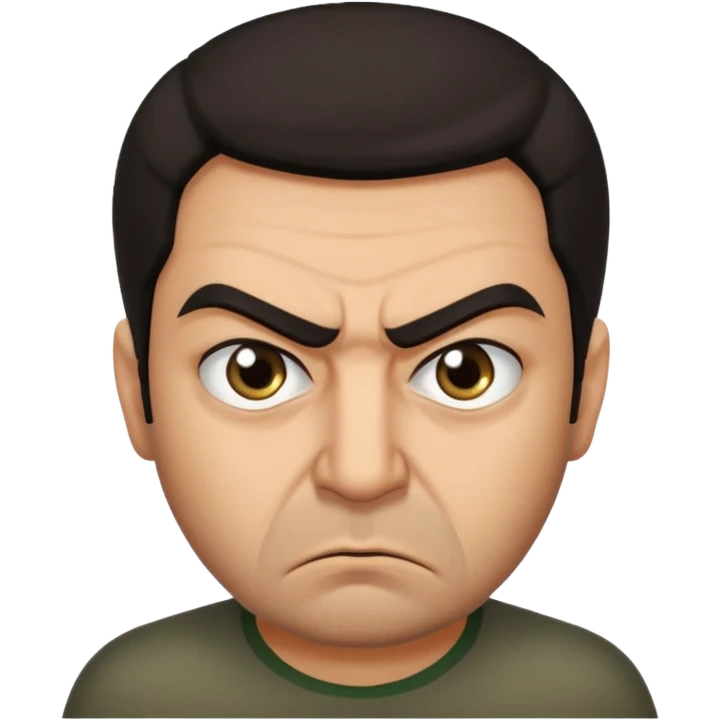in profile, angry Iranian emoji