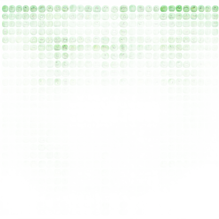 Make a green matrix of numbers emoji